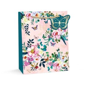 BUTTERFLY FLORAL L/S GIFT BAGS (12s)
