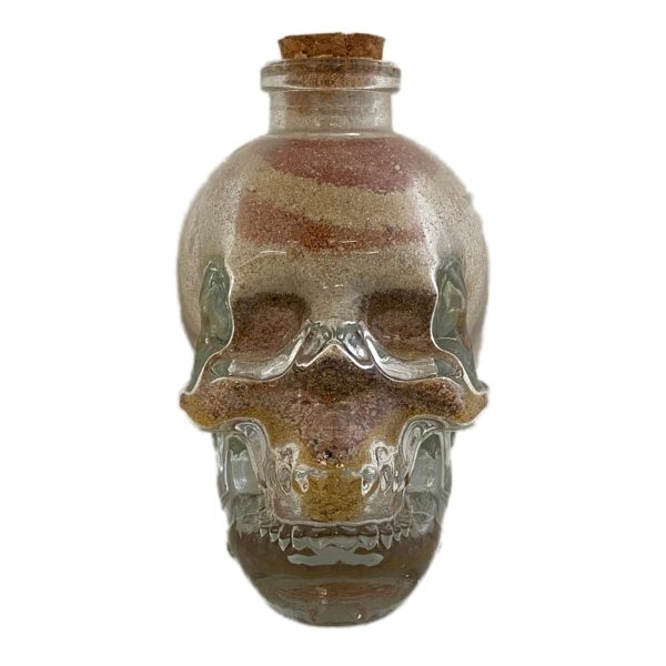 ALUM BAY SAND GLASS SKULL (6s)