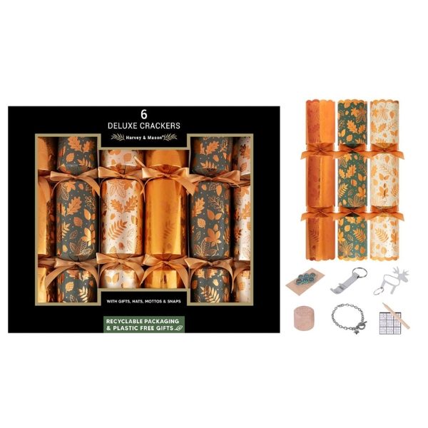 6 DELUXE COPPER ACORN CRACKERS 13.5"(6s)