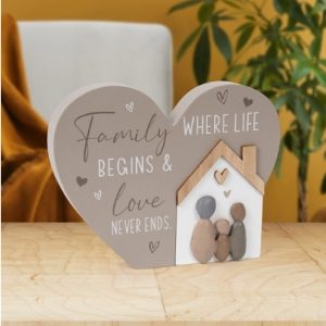 HEART/HOUSE FAMILY PLAQUE (6s)