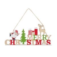 WOODEN MERRY CHRISTMAS SIGN (12s)