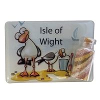 ALUM BAY SAND BOTTLE SEAGULL MAGNET (6s)