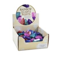 RAINBOW QUARTZ POINTS IN D/BOX (50s)