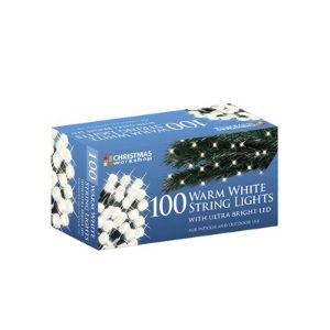 100 WARM WHITE LED STRING LIGHTS (12s)