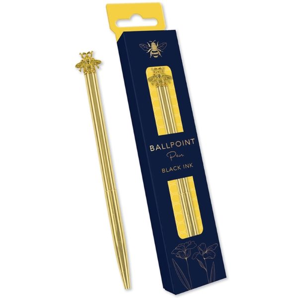 GOLD METAL BEE BALLPOINT PEN (12s)