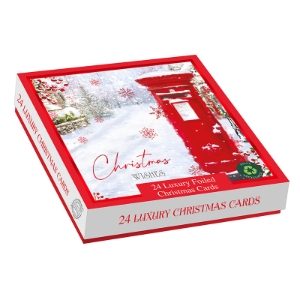 CHRISTMAS POST SQ. BOX 24 CARDS(24s)