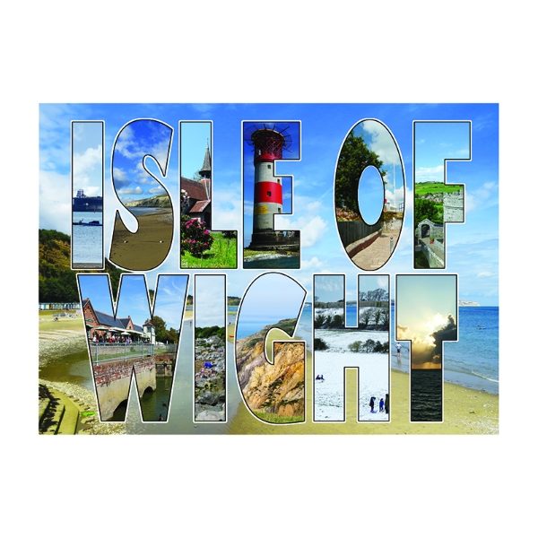 POSTCARD: ISLE OF WIGHT LETTERS NEEDLES