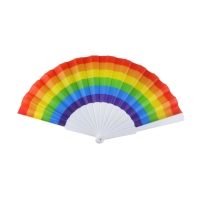 RAINBOW PRIDE FOLDING FAN 23CM (50s)