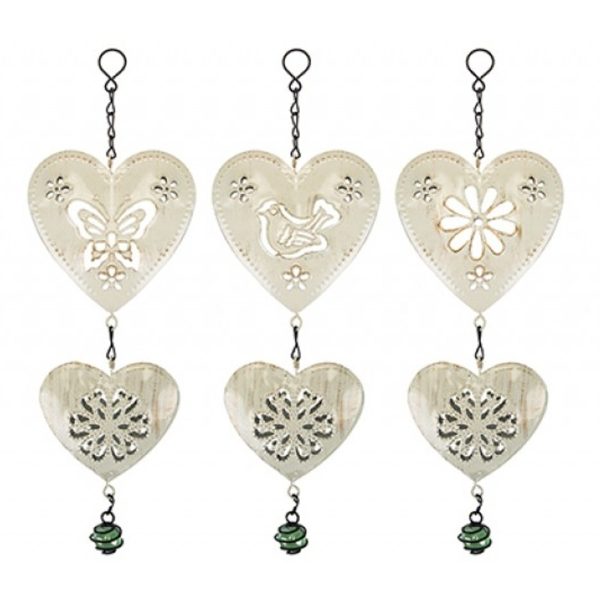 3ASSTD DOUBLE GARDEN HANGING HEART (6s)