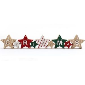 *WOOD STAR CHRISTMAS DEC.50cm (6s)