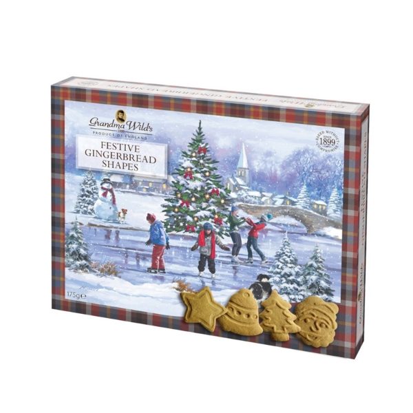 175g GINGERBREAD FESTIVE SHAPES BOX(12s)