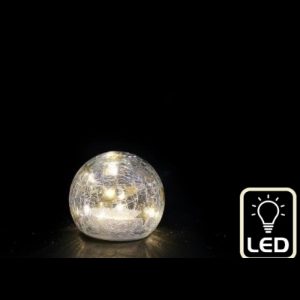 *LED GLASS BALL DECORATION10cm (4s)