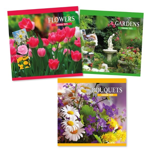 FLOWERS & GARDENS SQUARE CALENDAR (12s)