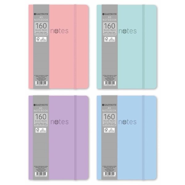 PASTEL A5 SOFT TOUCH NOTEBOOK (12s)