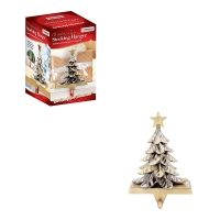 GOLD XMAS TREE STOCKING HANGER (3s)