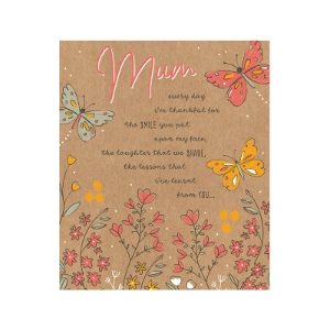 ECO NATURE  MUM TEXT AND BUTTERFLIES(6s)