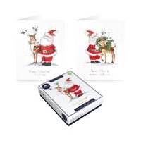 WHIMSICAL SANTA LUX. BOX 20 CARDS (24s)