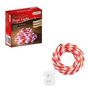 CANDY CANE ROPE LIGHTS 5m 120LEDs (4s)