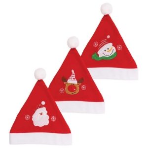 *CHARACTER APPLIQUE SANTA HAT (12s)