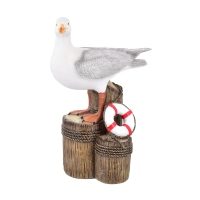 20.5CM RESIN SEAGULL ON GROYNE (1s)