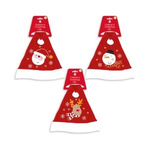 EMBROIDERED KIDS' SANTA HAT 3ass. (24s)