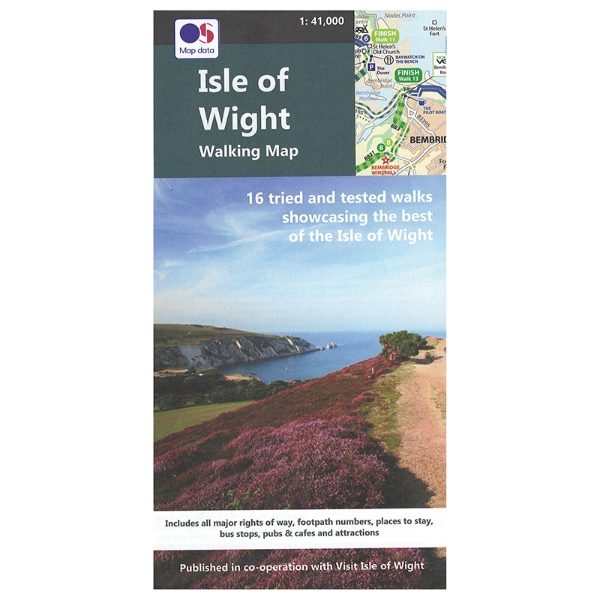 ISLE OF WIGHT WALKING MAP 1:41,000