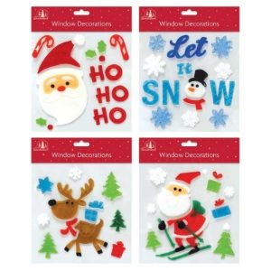 XMAS CHARACTER WINDOW STICKERS (24s)