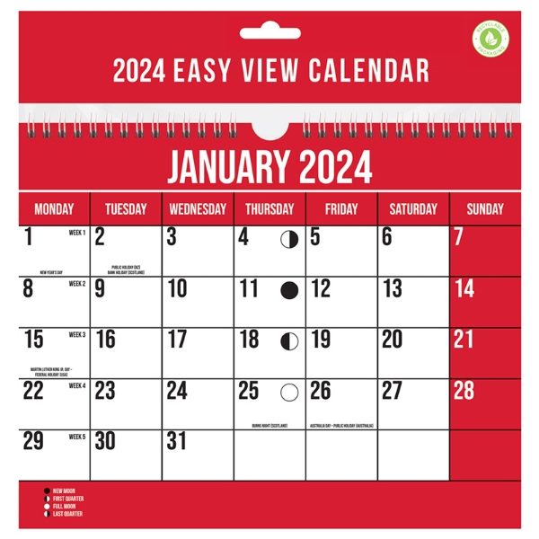 EASY VIEW PLANNER RED & BLACK (12s)