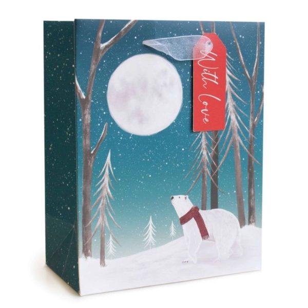 POLAR BEAR & MOON M/S GIFT BAGS (12s)