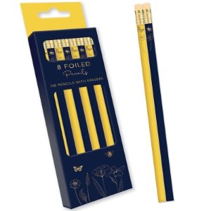 FOILED BUSY LIFE BEE PENCILS pk.8 (12s)