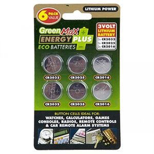 6PC LITHIUM BATTERIES CARDED (12s)