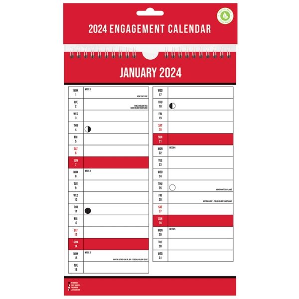 EXTRA WIDE PLANNER RED/BLACK (12s)