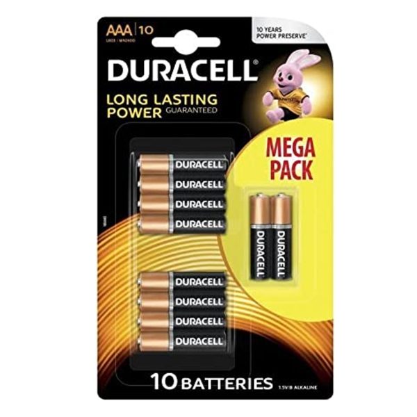 DURACELL BATTERIES 10 AAA (8s)