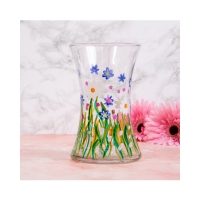 12X12X20CM GLASS DAISIES VASE (3s)