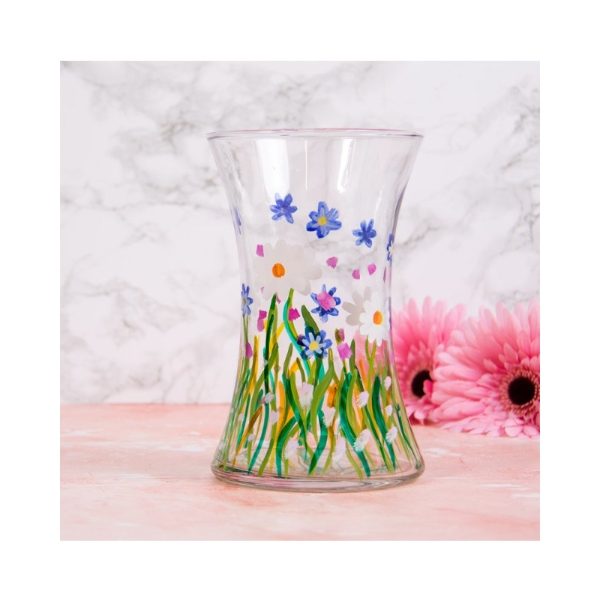 12X12X20CM GLASS DAISIES VASE (3s)