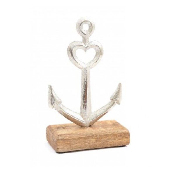 17CM SEA ANCHOR ON WOODEN BASE (3s)