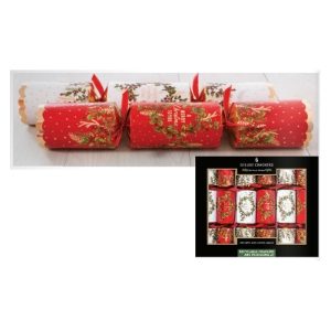 DELUXE WREATH/HOLLY CRACKERS 6x13.5"(6s)