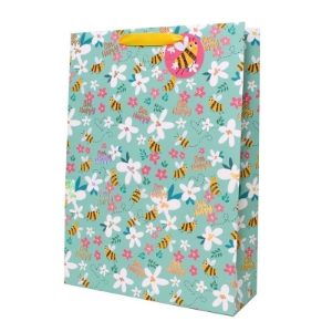 BEES & FLOWERS  X/L GIFT BAGS (12s)
