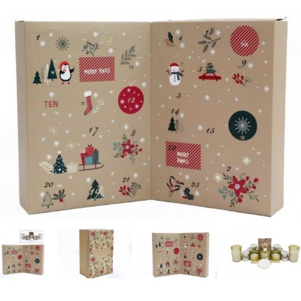 *24 pc CANDLE ADVENT CALENDAR (2s)