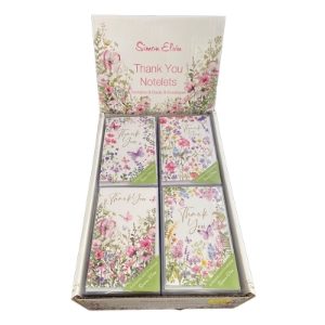 S.E. FLORAL THANK YOU NOTELET (24s)