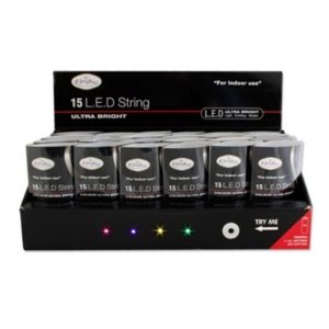 15 MULTICOLOUR LED B/O LIGHTS (24s)